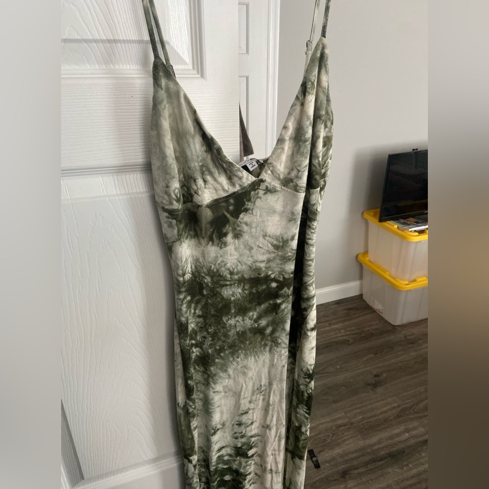 Multi color maxi dress with slit